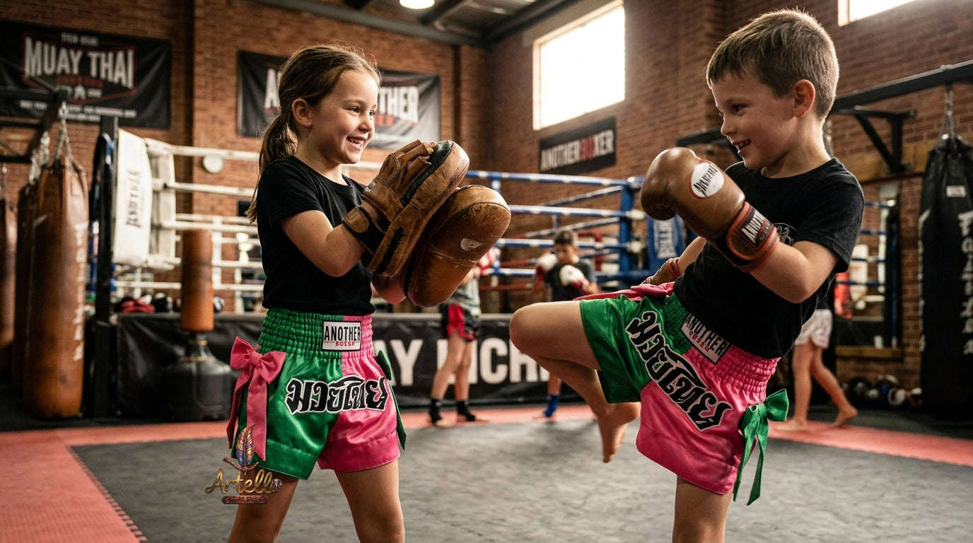🥊 Muay Thai Shorts Kickboxing MMA Fight Shorts for Men Women Kids – Thai Boxing Training Gear, Breathable Quick Dry Martial Arts Combat Shorts