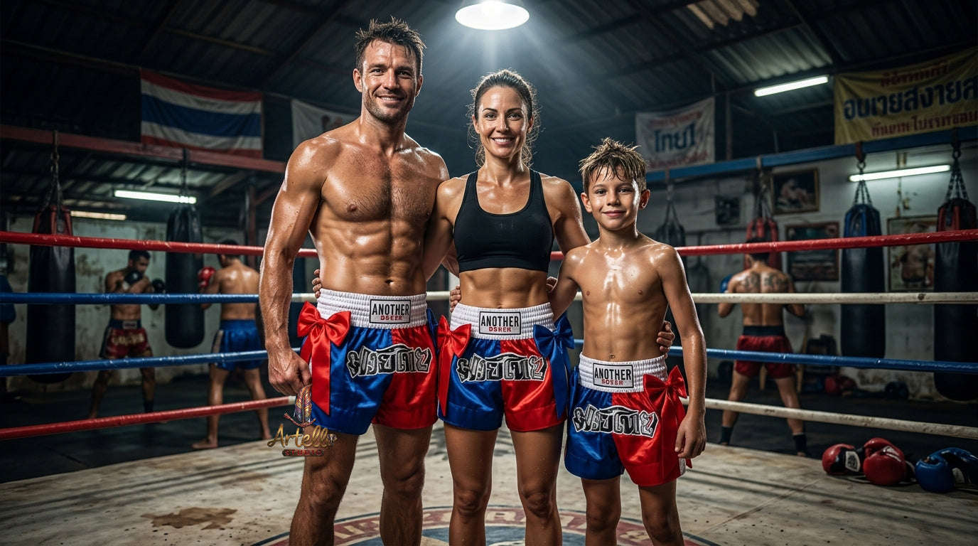 🥊 Muay Thai Shorts Kickboxing MMA Fight Shorts for Men Women Kids – Thai Boxing Training Gear, Breathable Quick Dry Martial Arts Combat Shorts