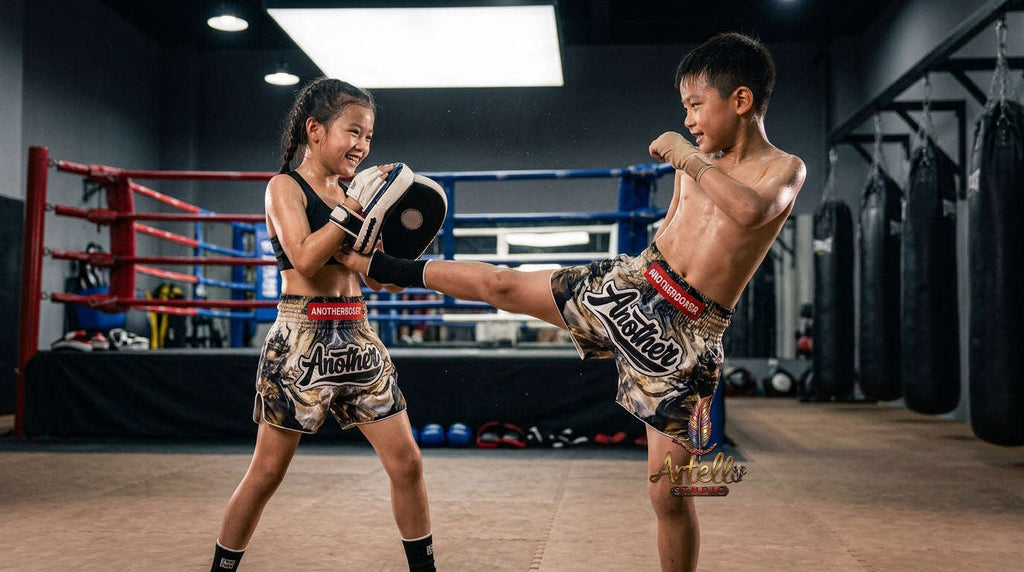 🥊 Muay Thai Shorts Kickboxing MMA Fight Shorts for Men Women Kids – Thai Boxing Training Gear, Breathable Quick Dry Martial Arts Combat Shorts
