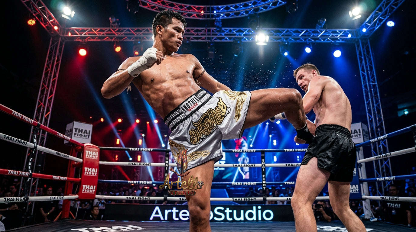 🥊 Muay Thai Shorts Kickboxing MMA Fight Shorts for Men Women Kids – Thai Boxing Training Gear, Breathable Quick Dry Martial Arts Combat Shorts