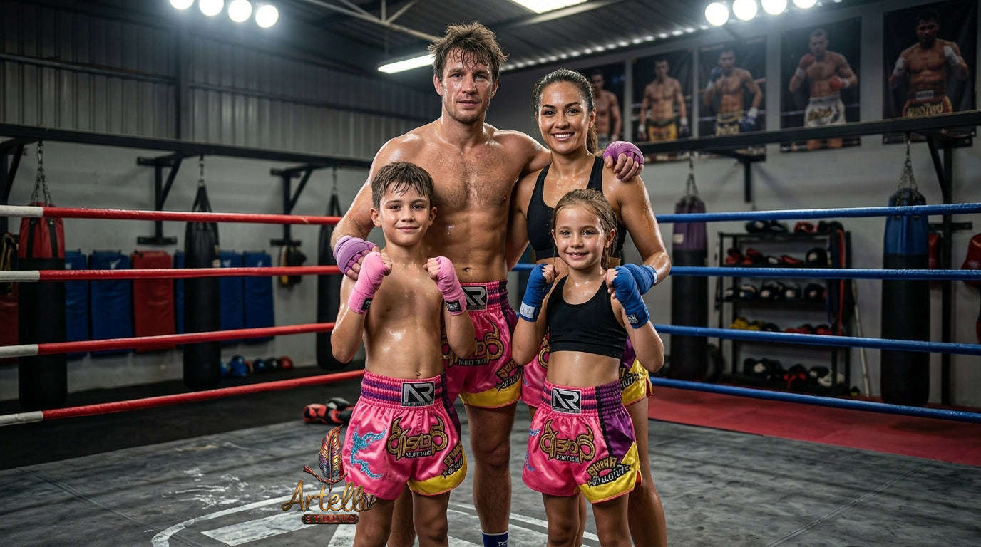 🥊 Muay Thai Shorts Kickboxing MMA Fight Shorts for Men Women Kids – Thai Boxing Training Gear, Breathable Quick Dry Martial Arts Combat Shorts