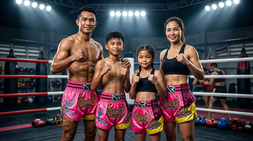 🥊 Muay Thai Shorts Kickboxing MMA Fight Shorts for Men Women Kids – Thai Boxing Training Gear, Breathable Quick Dry Martial Arts Combat Shorts