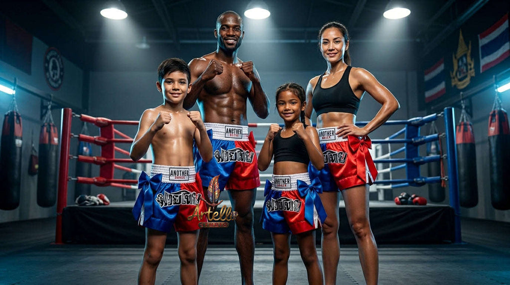 🥊 Muay Thai Shorts Kickboxing MMA Fight Shorts for Men Women Kids – Thai Boxing Training Gear, Breathable Quick Dry Martial Arts Combat Shorts