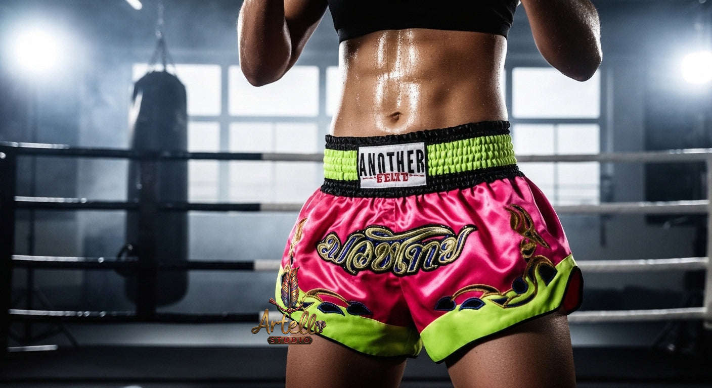 🥊 Muay Thai Shorts Kickboxing MMA Fight Shorts for Men Women Kids – Thai Boxing Training Gear, Breathable Quick Dry Martial Arts Combat Shorts