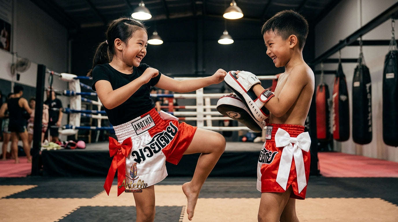 🥊 Muay Thai Shorts Kickboxing MMA Fight Shorts for Men Women Kids – Thai Boxing Training Gear, Breathable Quick Dry Martial Arts Combat Shorts
