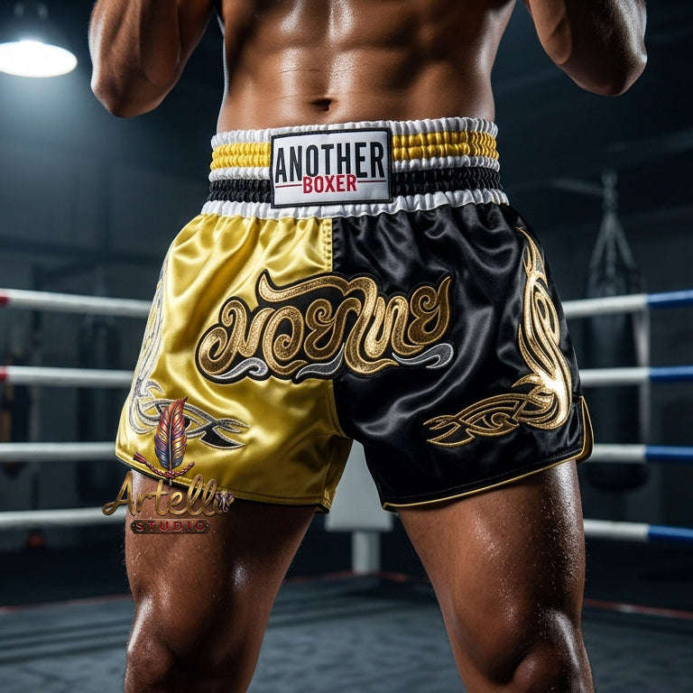 🥊 Muay Thai Shorts Kickboxing MMA Fight Shorts for Men Women Kids – Thai Boxing Training Gear, Breathable Quick Dry Martial Arts Combat Shorts