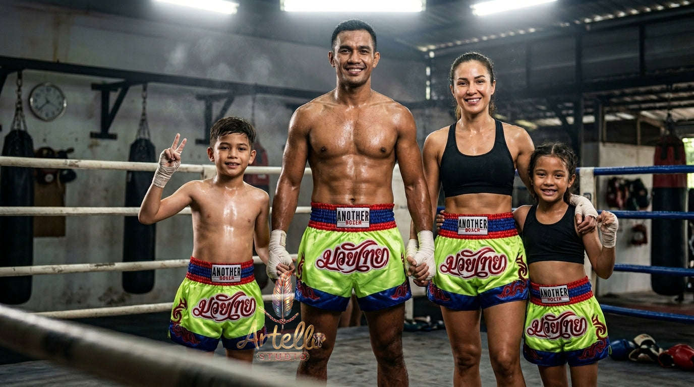 🥊 Muay Thai Shorts Kickboxing MMA Fight Shorts for Men Women Kids – Thai Boxing Training Gear, Breathable Quick Dry Martial Arts Combat Shorts
