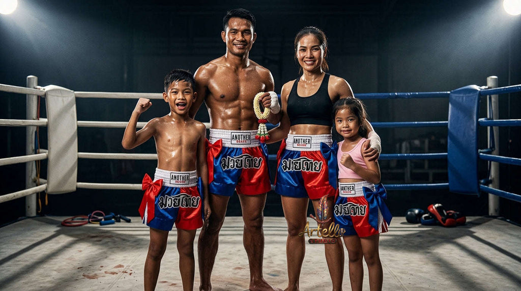 🥊 Muay Thai Shorts Kickboxing MMA Fight Shorts for Men Women Kids – Thai Boxing Training Gear, Breathable Quick Dry Martial Arts Combat Shorts