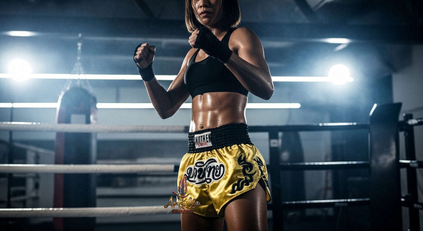 🥊 Muay Thai Shorts Kickboxing MMA Fight Shorts for Men Women Kids – Thai Boxing Training Gear, Breathable Quick Dry Martial Arts Combat Shorts