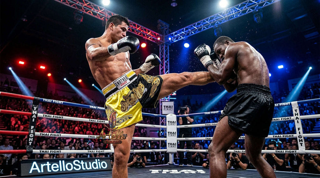 🥊 Muay Thai Shorts Kickboxing MMA Fight Shorts for Men Women Kids – Thai Boxing Training Gear, Breathable Quick Dry Martial Arts Combat Shorts