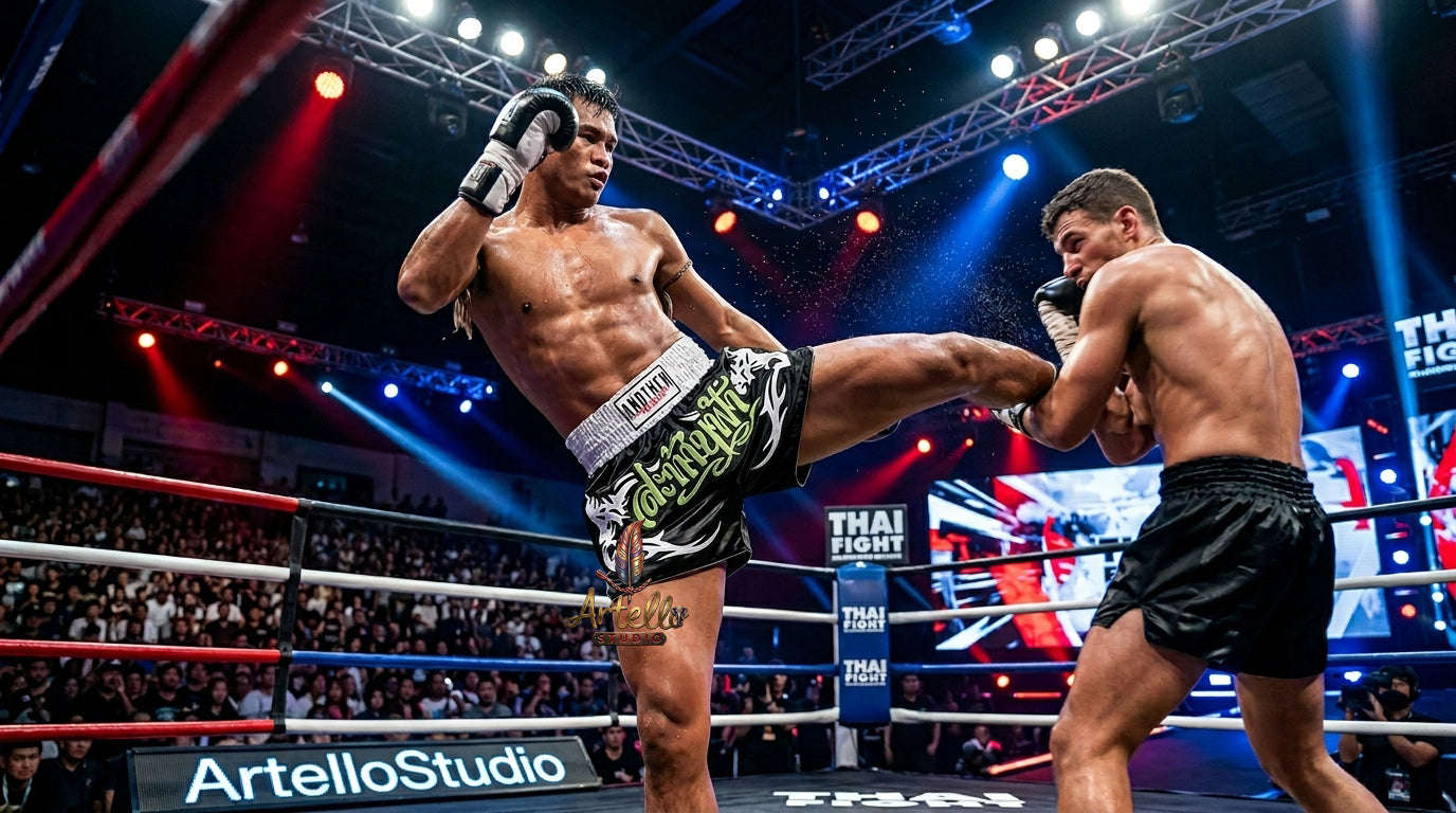 🥊 Muay Thai Shorts Kickboxing MMA Fight Shorts for Men Women Kids – Thai Boxing Training Gear, Breathable Quick Dry Martial Arts Combat Shorts