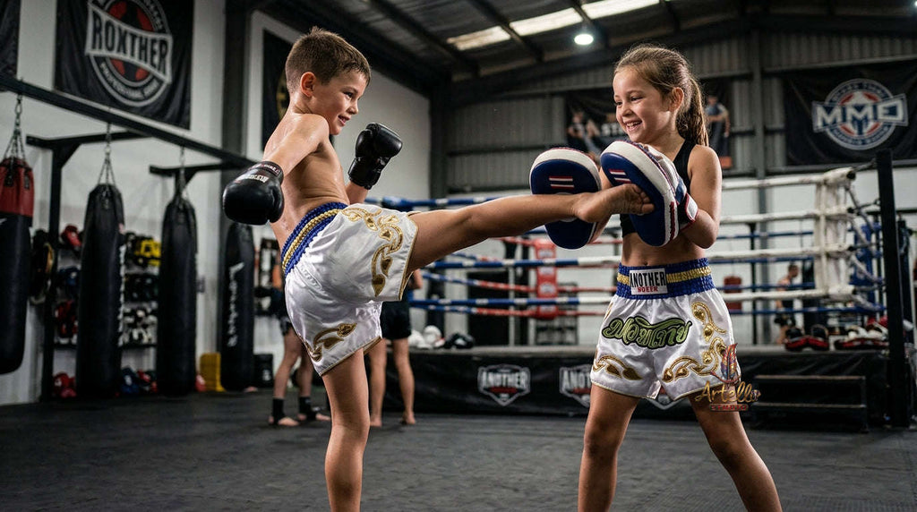🥊 Muay Thai Shorts Kickboxing MMA Fight Shorts for Men Women Kids – Thai Boxing Training Gear, Breathable Quick Dry Martial Arts Combat Shorts