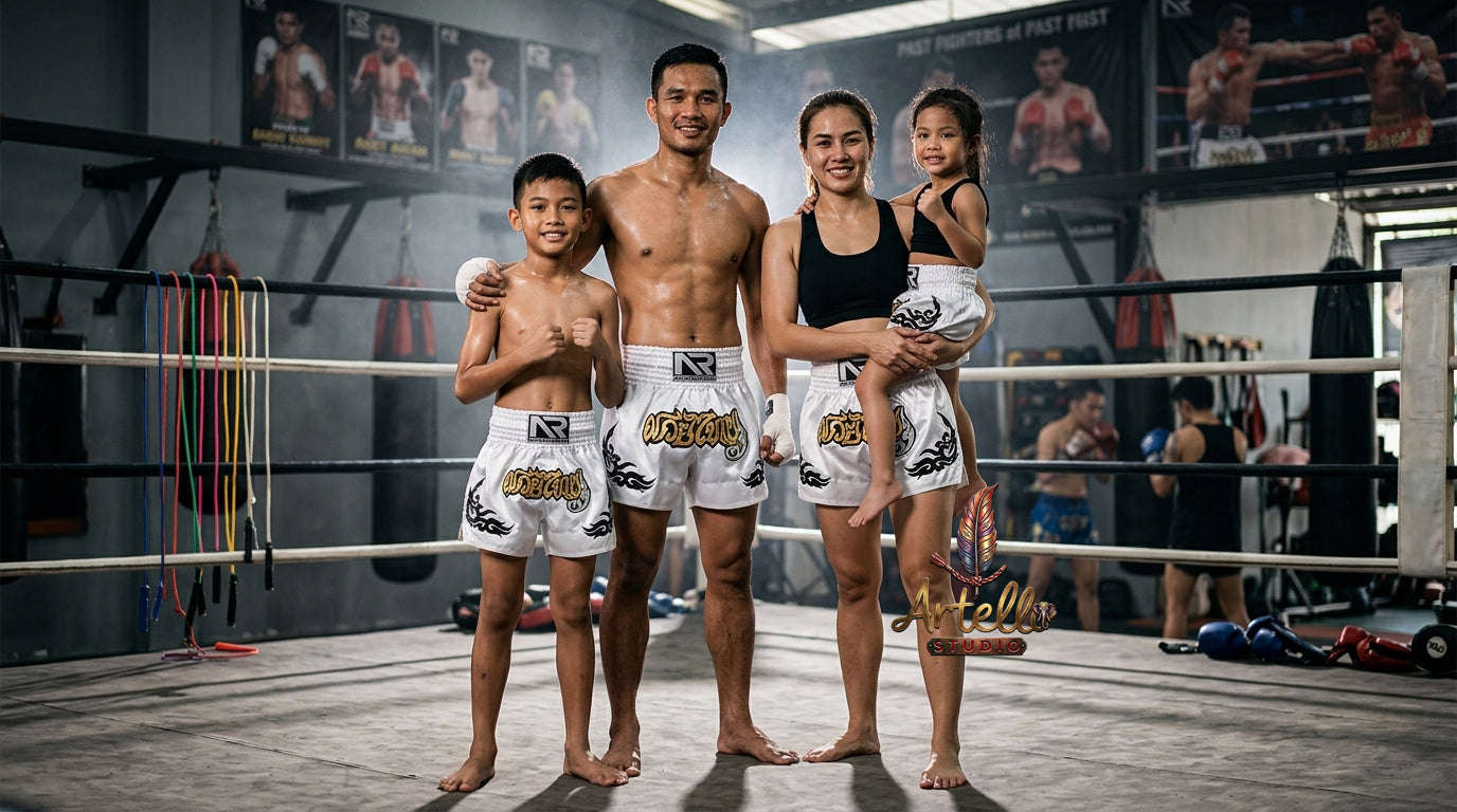 🥊 Muay Thai Shorts Kickboxing MMA Fight Shorts for Men Women Kids – Thai Boxing Training Gear, Breathable Quick Dry Martial Arts Combat Shorts