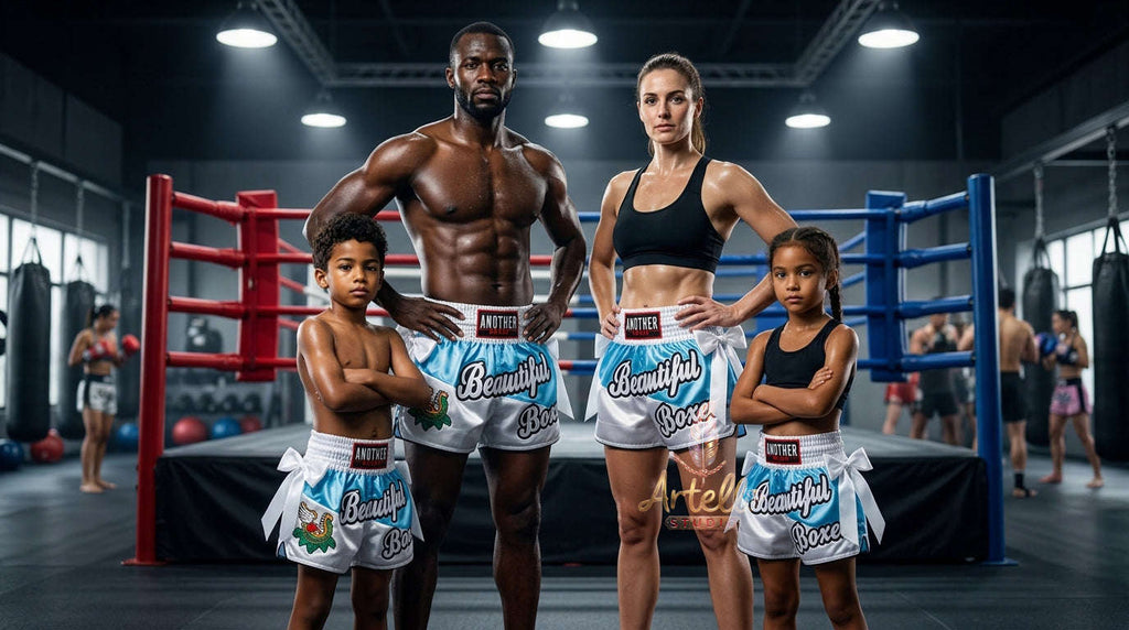 🥊 Muay Thai Shorts Kickboxing MMA Fight Shorts for Men Women Kids – Thai Boxing Training Gear, Breathable Quick Dry Martial Arts Combat Shorts