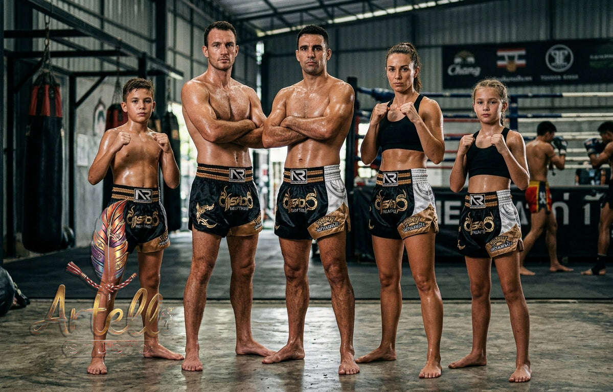 🥊 Muay Thai Shorts Premium Satin Thai Boxing Shorts – Kickboxing Fight Shorts for MMA Training | Combat Sports Gear for Men, Women & Kids