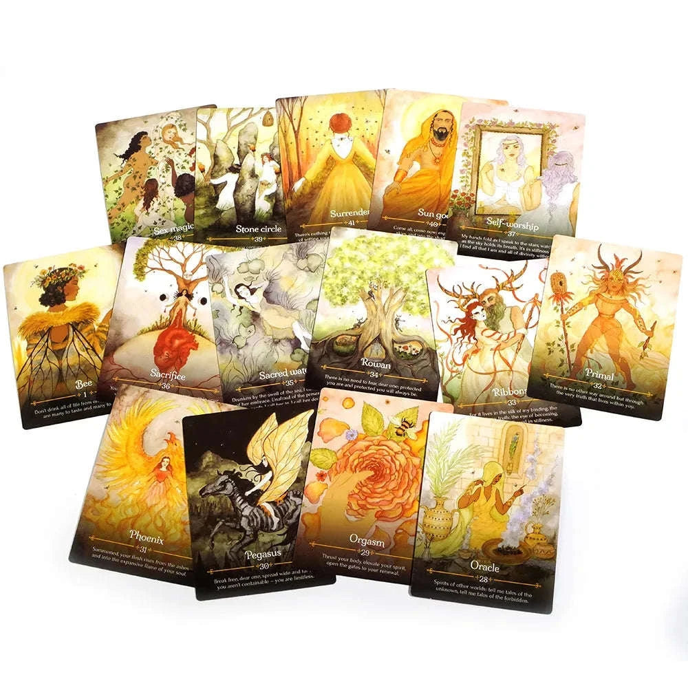 🕉️ Mudras For Body, Mind, and Spirit – 68-Card Yoga Practice Tarot Oracle Deck with PDF Guidebook | Holistic Healing & Meditation Tool | Free Shipping