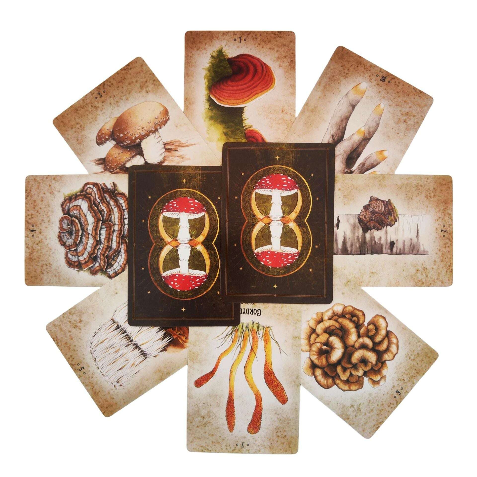 🍄 Mushroom Spirit Oracle Cards – Enchanting 44-Card Deck for Spiritual Growth and Guidance