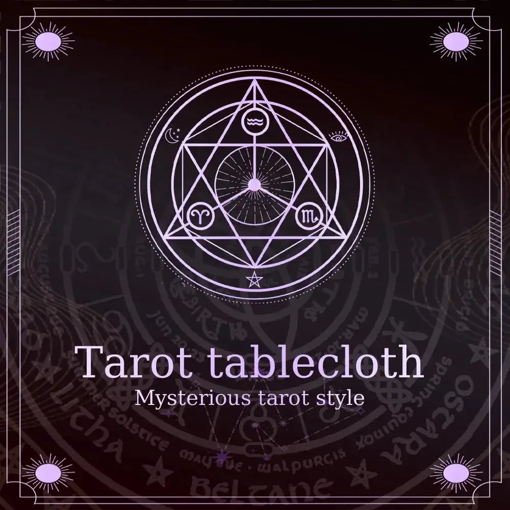 🪐 Mystery Stars Tarot Mat – Durable Polyester Altar Cloth Featuring Celestial Starry Design for Tarot and Divination Rituals