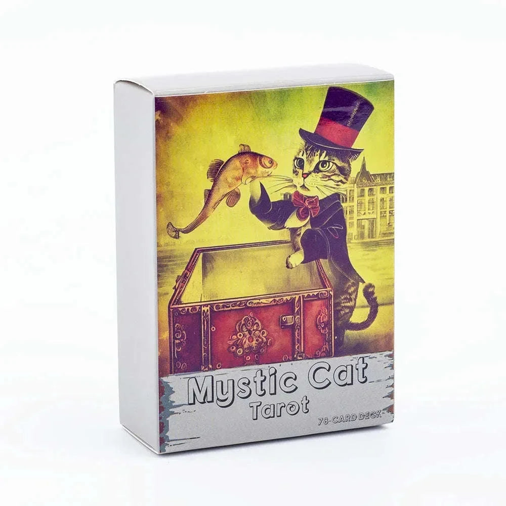 Mystic Cat Tarot 78-Card Deck | English Visions Divination Edition for Party Gatherings and Family Nights