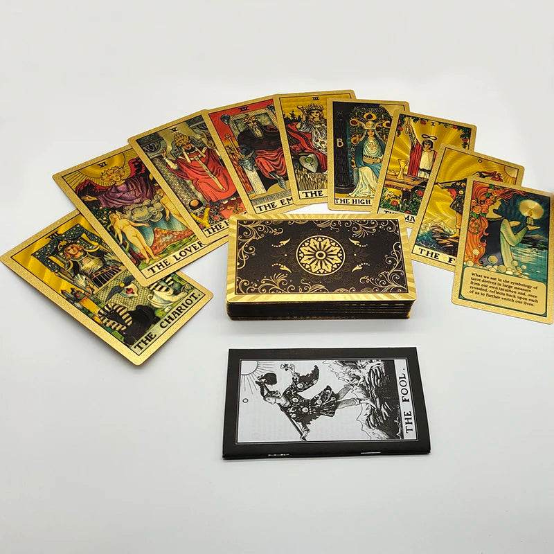 Rose Gold Tarot Deck with Gold Foil - Deluxe Edition