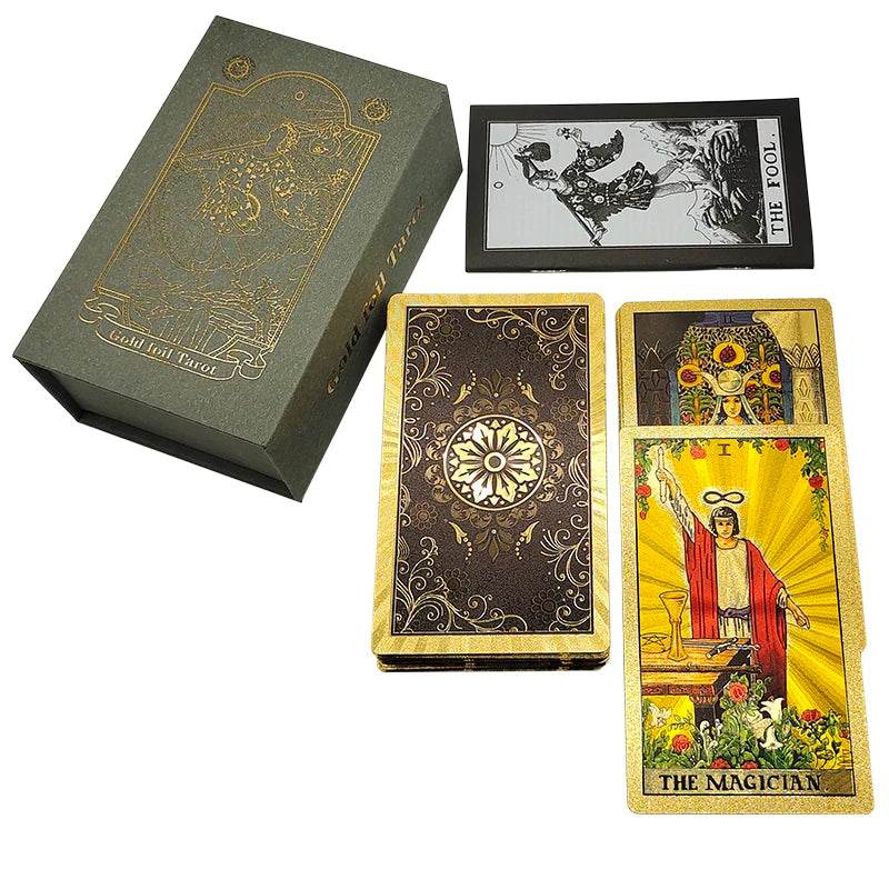Rose Gold Tarot Deck with Gold Foil - Deluxe Edition Flower
