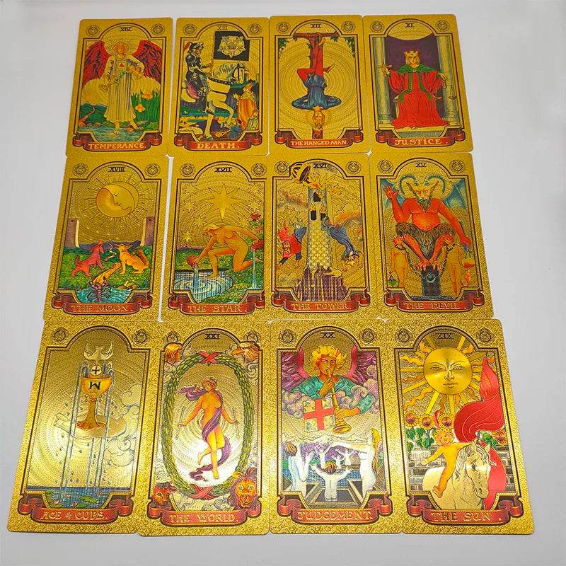 Rose Gold Tarot Deck with Gold Foil - Deluxe Edition