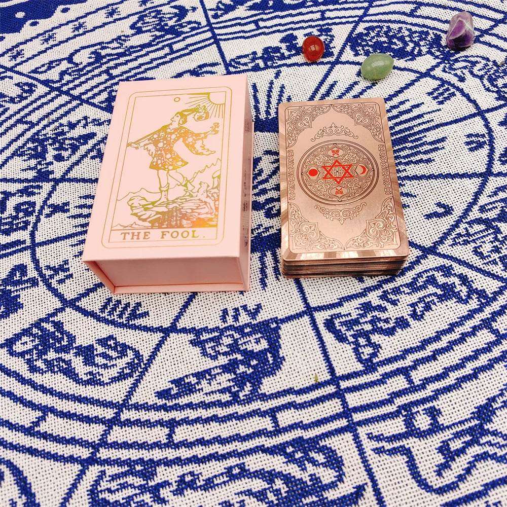 Rose Gold Tarot Deck with Gold Foil - Deluxe Edition