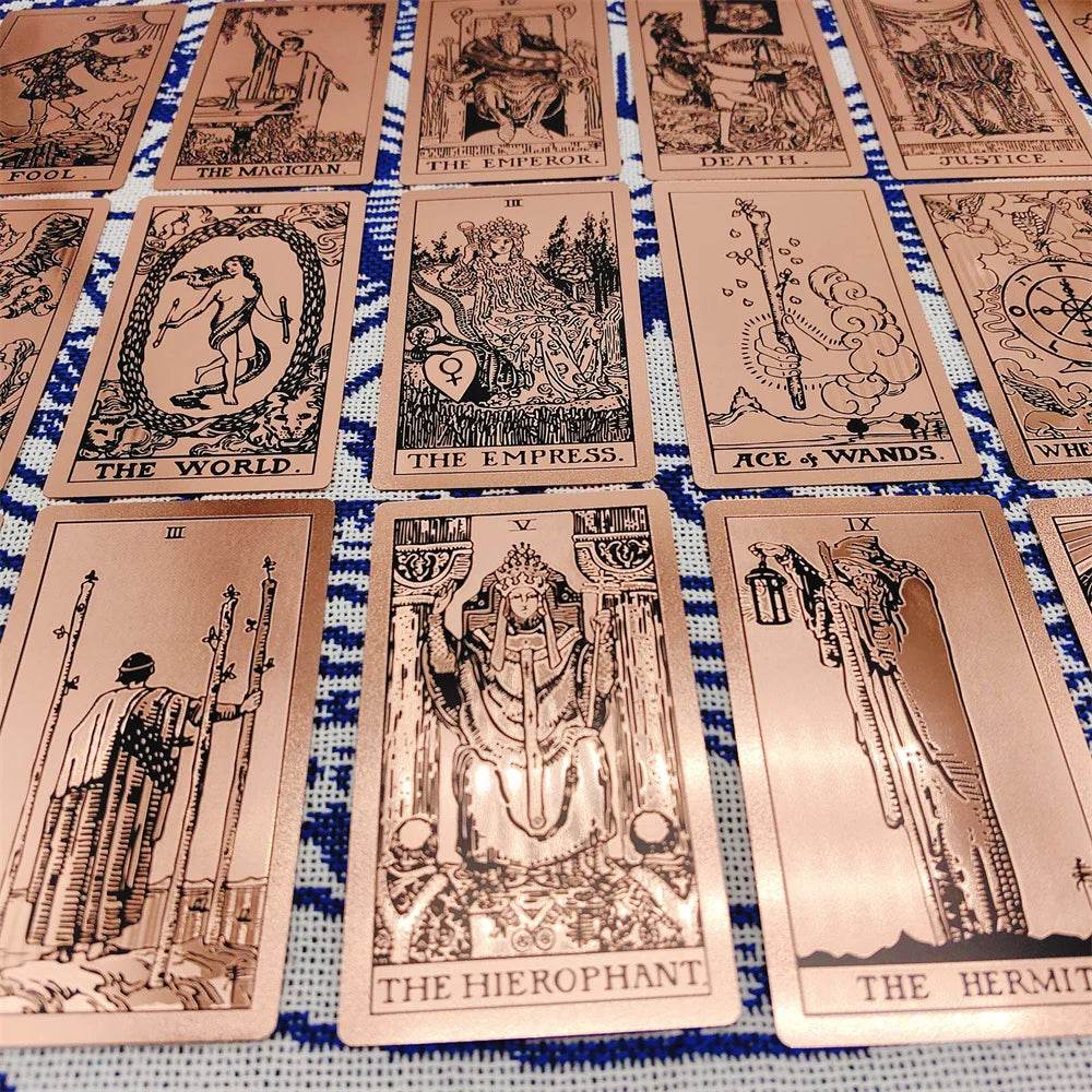 Rose Gold Tarot Deck with Gold Foil - Deluxe Edition