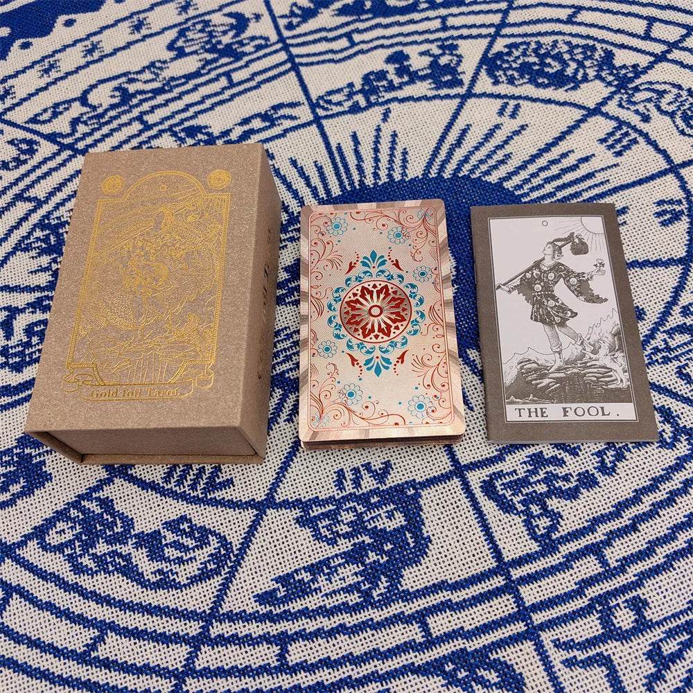 Rose Gold Tarot Deck with Gold Foil - Deluxe Edition RETRO