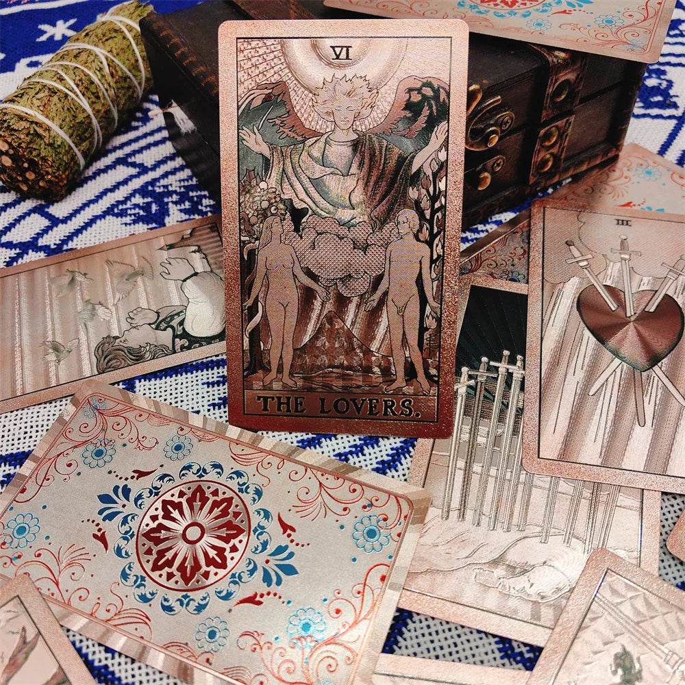 Rose Gold Tarot Deck with Gold Foil - Deluxe Edition