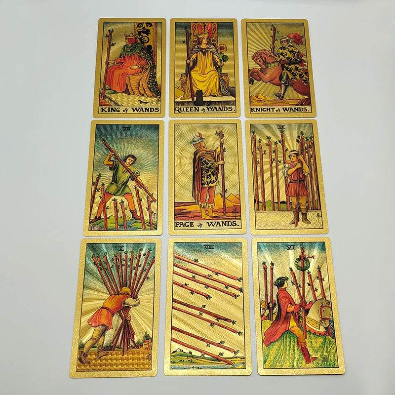 Rose Gold Tarot Deck with Gold Foil - Deluxe Edition
