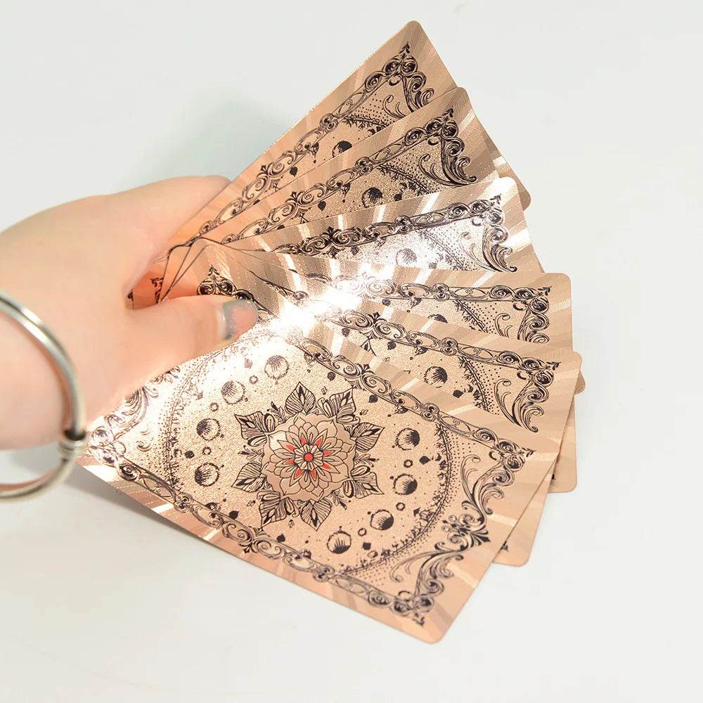 Gold Foiled Tarot Cards Set with Guidebook for Enhanced Spiritual Guidance and Intuition