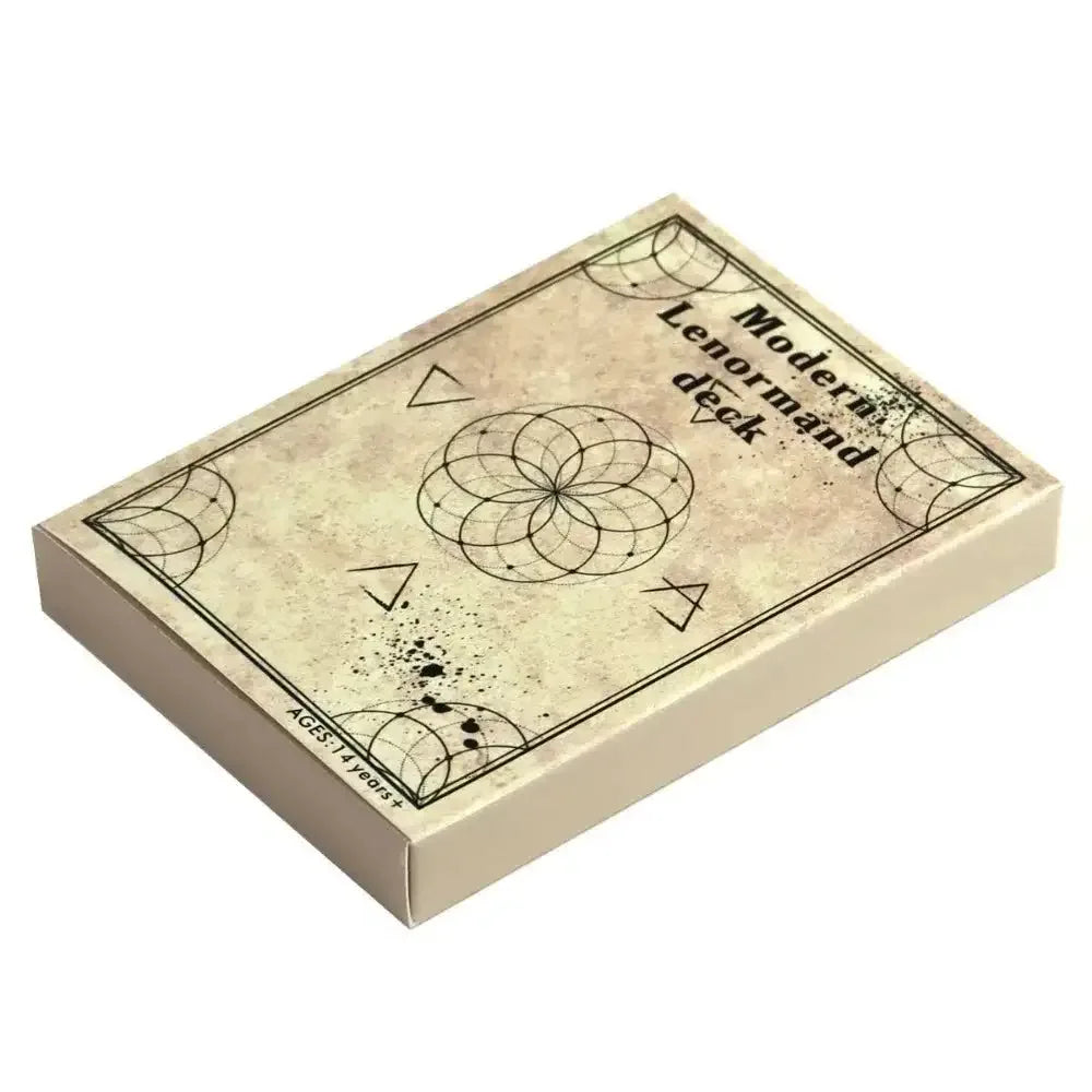 Mystic Moon Lenormand Oracle Deck – 36 Cards with Keywords & Yes/No Indicator for Spiritual Divination, Compact 10.4 x 7.3 cm