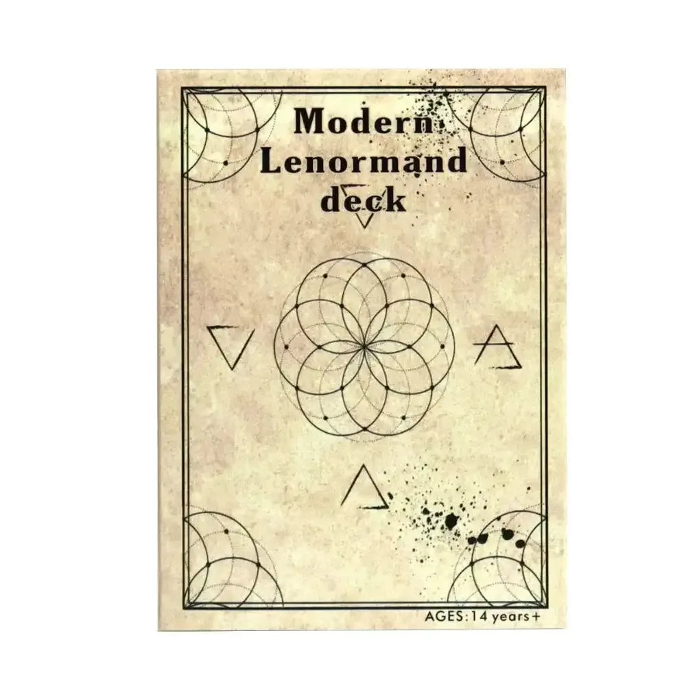Mystic Moon Lenormand Oracle Deck – 36 Cards with Keywords & Yes/No Indicator for Spiritual Divination, Compact 10.4 x 7.3 cm