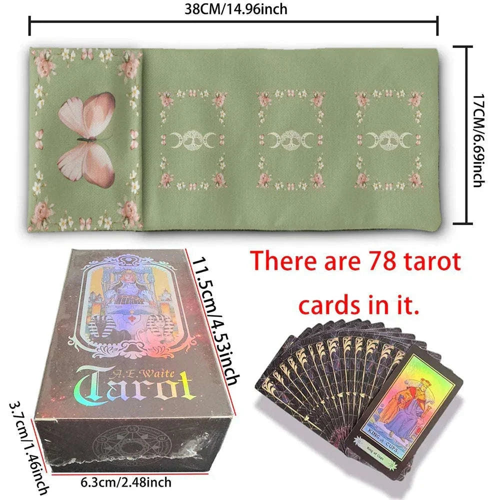 Mystic Moonlight Tarot Deck – 78-Card Set with Guidebook for Daily Insight, Parties & Magical Readings ZBD(97) 2PCS