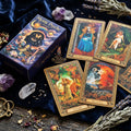 Mystic Psyche Tarot Deck (78 Pcs Archetypal & Alchemical Edition) - Intuitive Wisdom Cards with Intricate Gold Borders for Spiritual Growth, Readings & Tarot Collectors Thai Blessing Co By RURUECHA