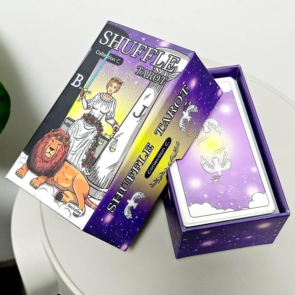 Shuffle Tarot Deck Collection C Complete A & B Set - 116 Silver Gilded Cards In Rigid Box, Premium 350 GSM Art Stock Alternative Rider-Waite-Smith Intuitive Reading Matrix, Luxury Creative Storytelling Mystic Talisman Gift Default Title