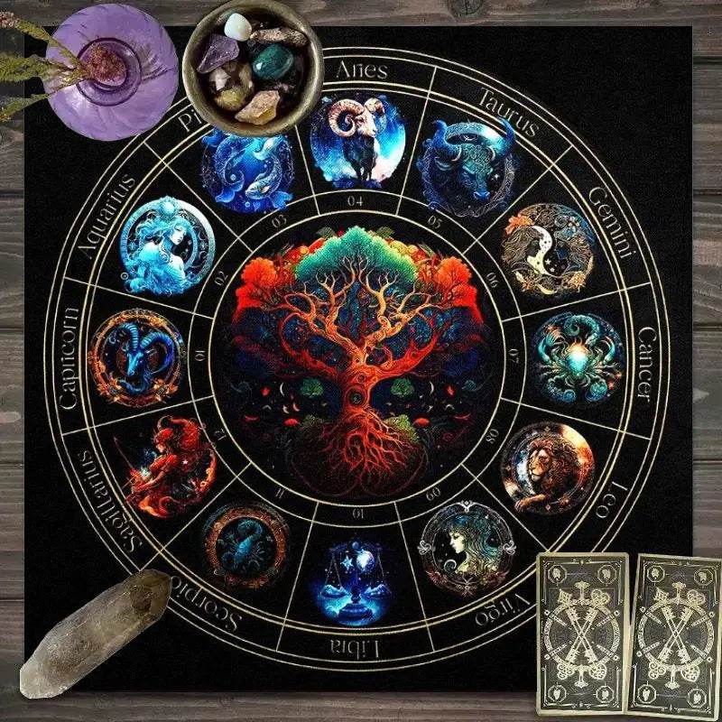 Zodiac Astrology Tablecloth - Premium Design for Astrological Enthusiasts YLB-607