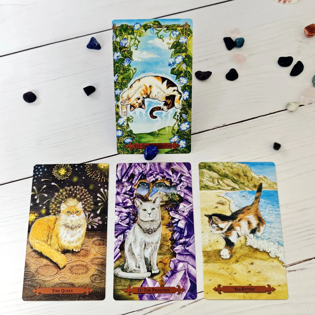 🐾 Mystical Cat Tarot Deck – Full 78-Card Set Featuring Enchanting Cat Imagery for English Visions Divination and Board Games