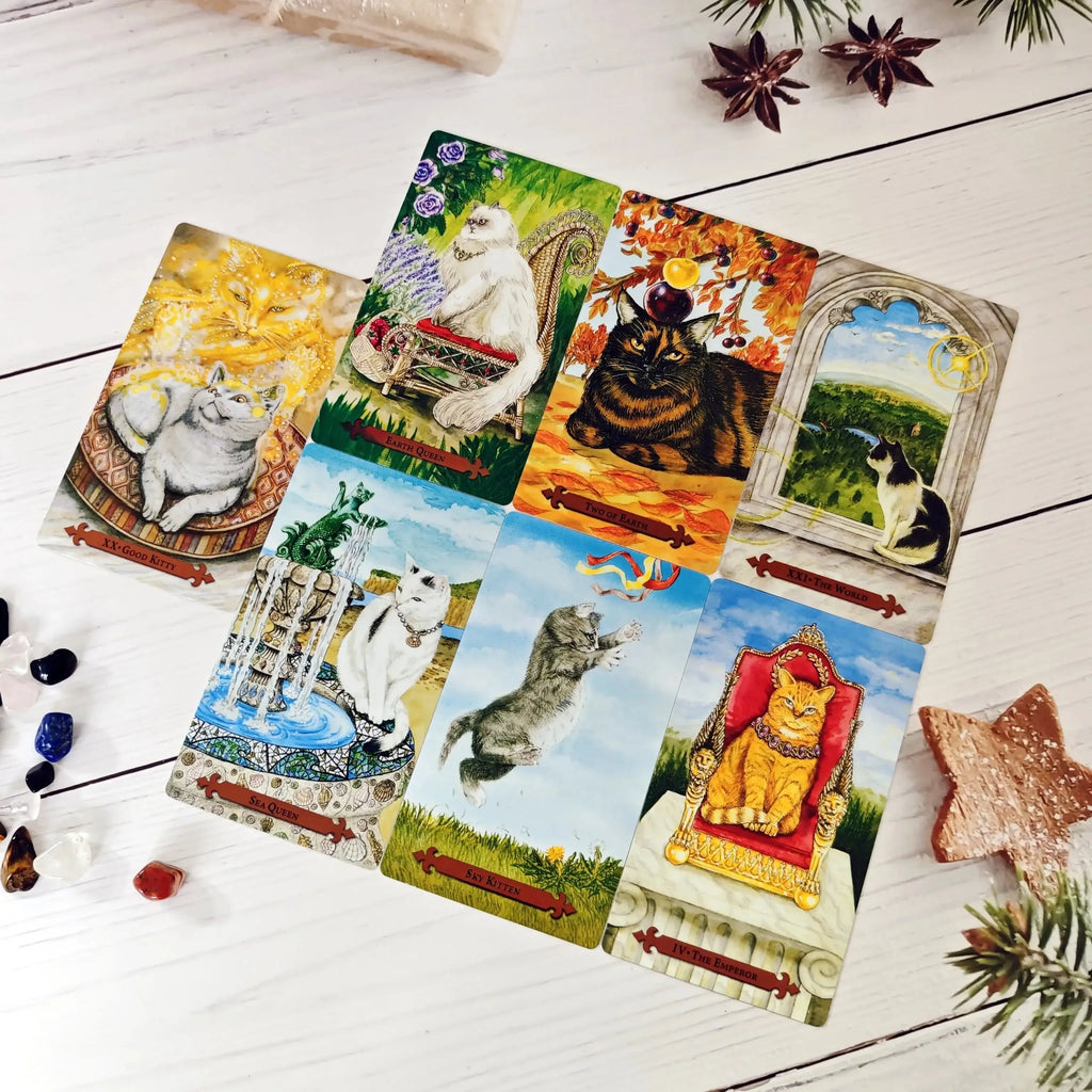 🐾 Mystical Cat Tarot Deck – Full 78-Card Set Featuring Enchanting Cat Imagery for English Visions Divination and Board Games