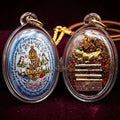 ✨ Saming Prai Chan Phen Celestial Tiger Locket: The Sacred 'Full Moon' Guardian for Supreme Authority, Protection, and Success by Luang Pu Kham Phuang (2025 Sky Blue Edition)