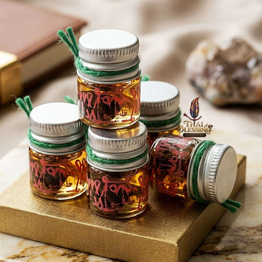 ✨ Nam Man Jindamani Rue-si Hai Lap Jindamani Gemstone & Wish-Fulfilling Sacred Oil - Supreme Commerce, Debt Liberation, & Grace Edition