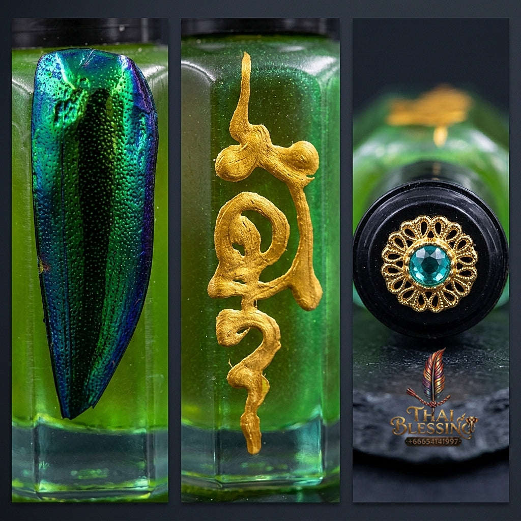 ✨ Nam Man Malaeng Thap Maha Saneh (Master-Grade Jewel Beetle Charm Oil - Magnetic Seduction, Supreme Metta, & Attraction Edition