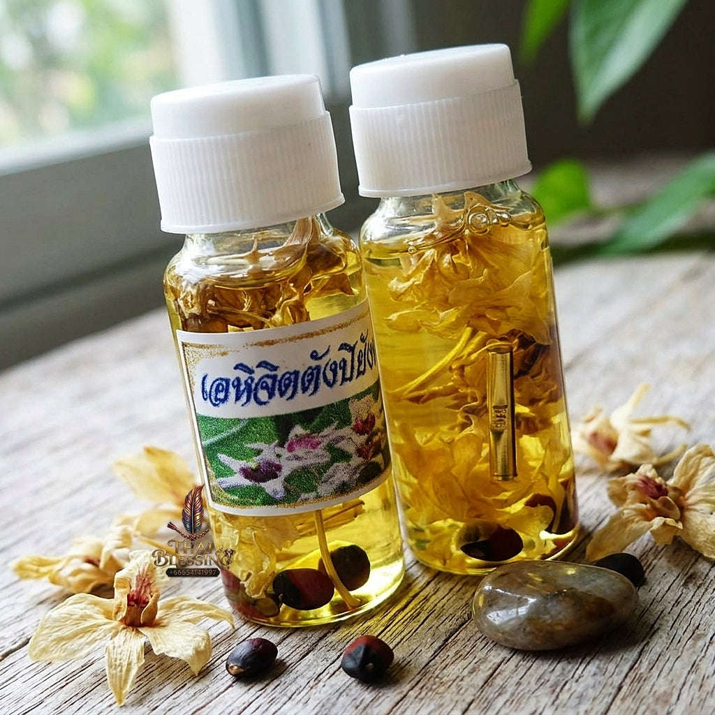 Roi Rak Enchanted Oil by Luang Ta Ruam at Wat Khok Samran | Unstoppable Love, Wealth & Charisma Enhancer!