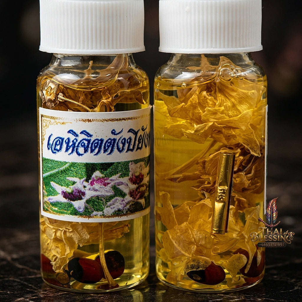 Roi Rak Enchanted Oil by Luang Ta Ruam at Wat Khok Samran | Unstoppable Love, Wealth & Charisma Enhancer!