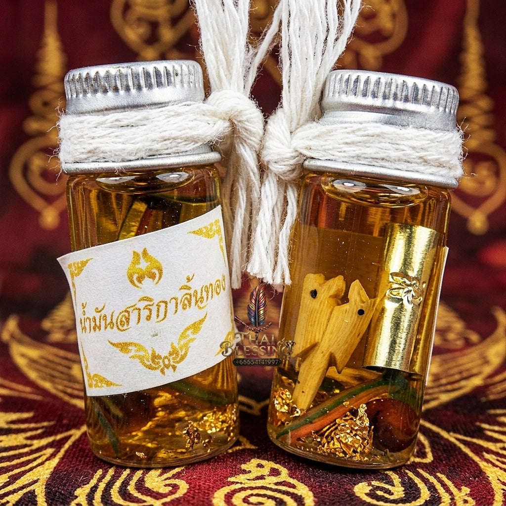 ✨ Nam Man Salika Long Rang (Master-Grade Lost-In-The-Nest Salika Charm Oil - Supreme Speech Persuasion, Seduction, & Commerce Edition, 2566 / 2023) - Kruba Baeng / Wat Ban Tanod