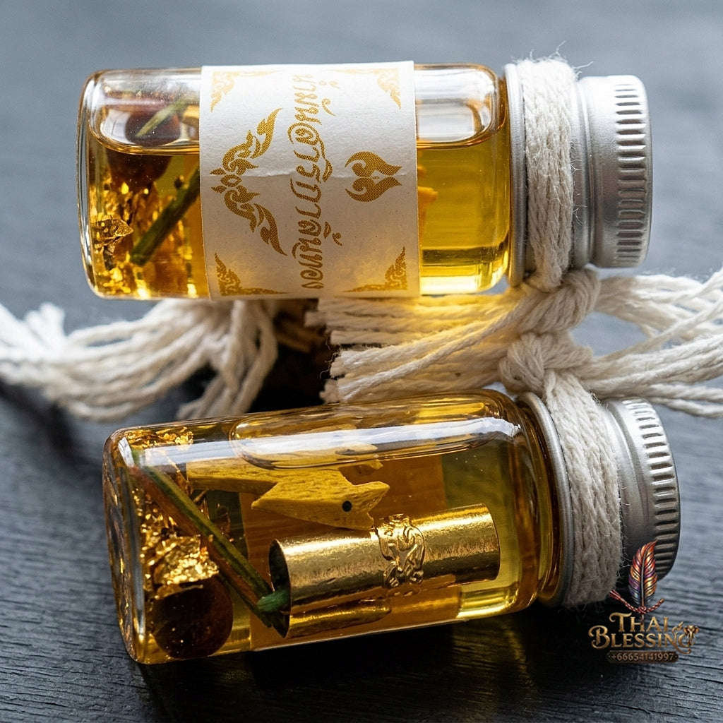 ✨ Nam Man Salika Long Rang (Master-Grade Lost-In-The-Nest Salika Charm Oil - Supreme Speech Persuasion, Seduction, & Commerce Edition, 2566 / 2023) - Kruba Baeng / Wat Ban Tanod