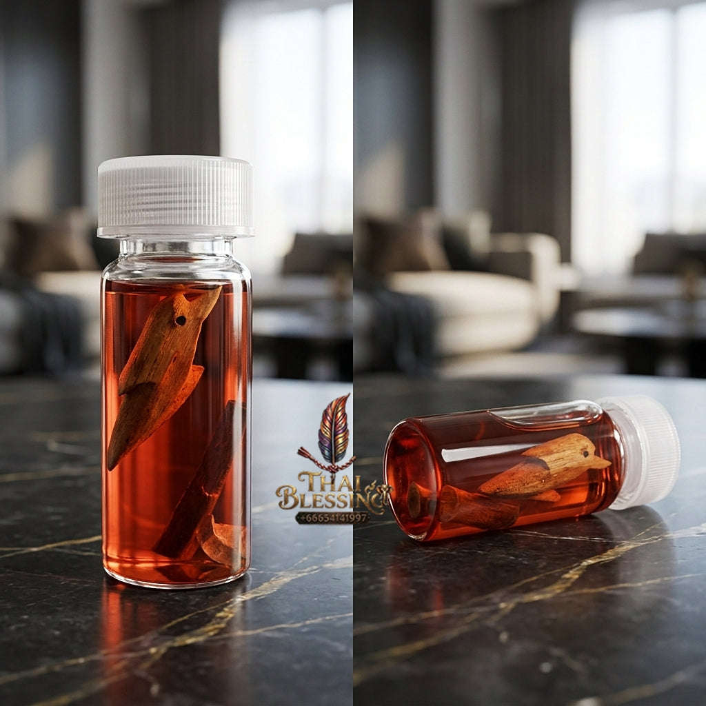 ✨ Nam Man Saneh Wan Kai Daeng / Salika Takrut Edition (Red Rooster Herb Charm Oil, 2561 / 2018) - Luang Por Wan / Wat Khlong Khun (Consecrated at Wat Sai Kham Ho, Phichit Province) Thai Blessing Co By RURUECHA