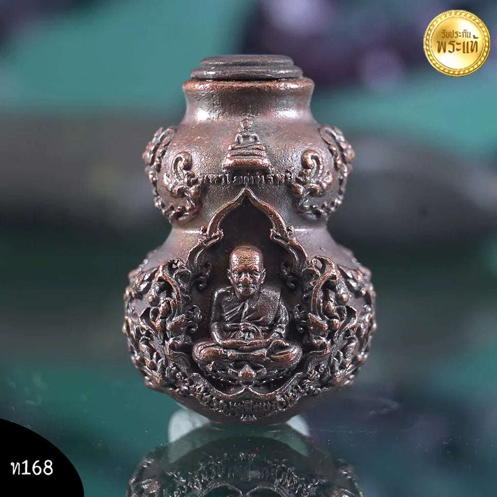 💰 Nam Tao Maha Phokhasap: The Ultimate Wealth Gourd Amulet (Ai Kai & Luang Pu Thuat) – Money Magnet Pendant for Business & Gambling Luck (Satin Copper, 2020) Default Title