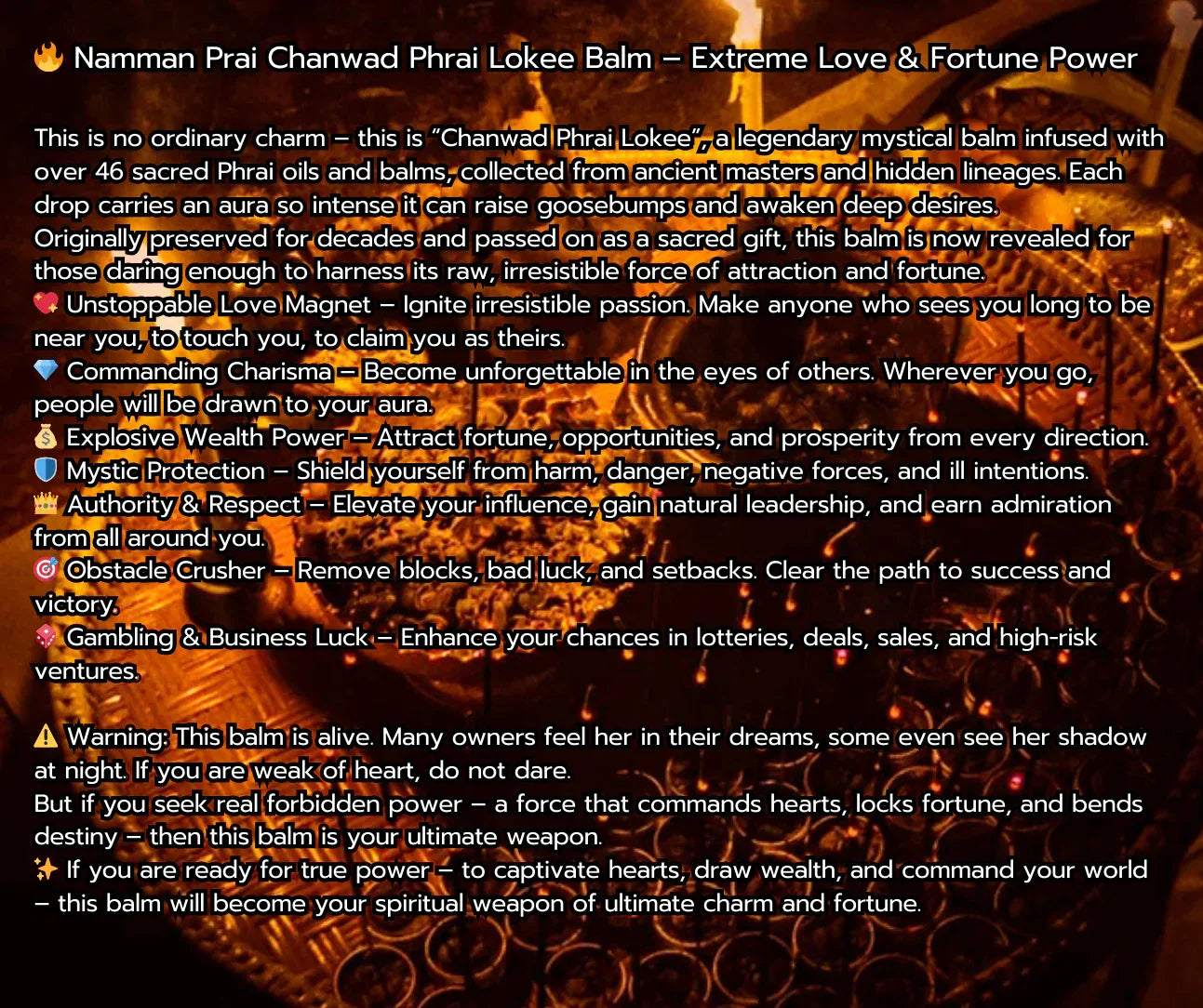 Potent Namman Prai Balm for Spiritual Power | Chanwad Phrai Lokee Balm
